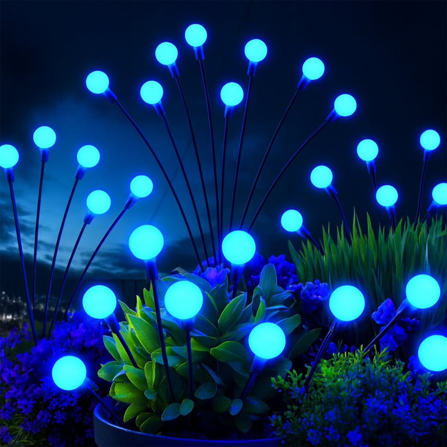 Solar Led Fiber Optic Garden Light - (1 Pc)