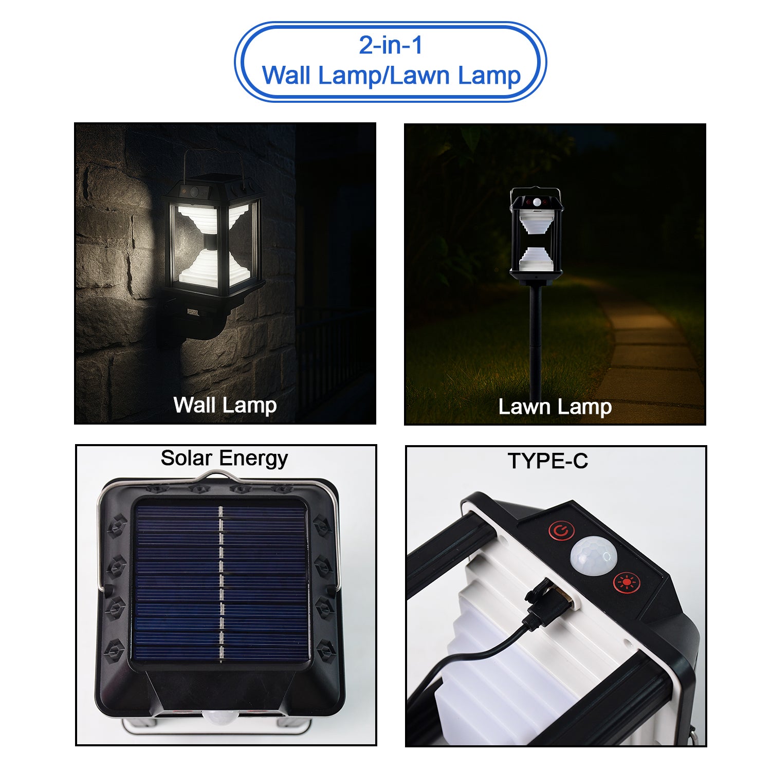 Premium Solar Induction Led Wall Lamp With Motion Sensor (1 Set)