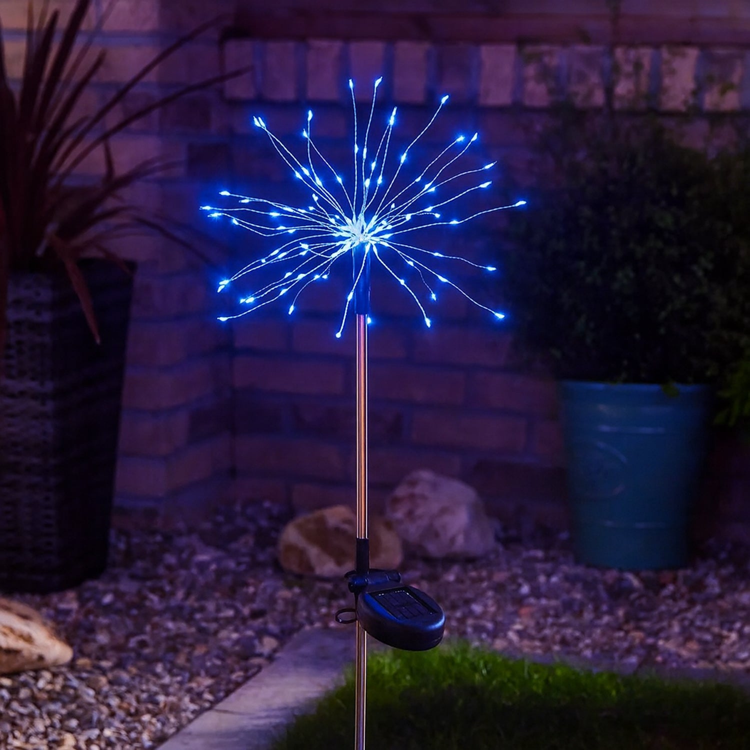 Solar Firework Led Garden Stake Light - (1 Pc)