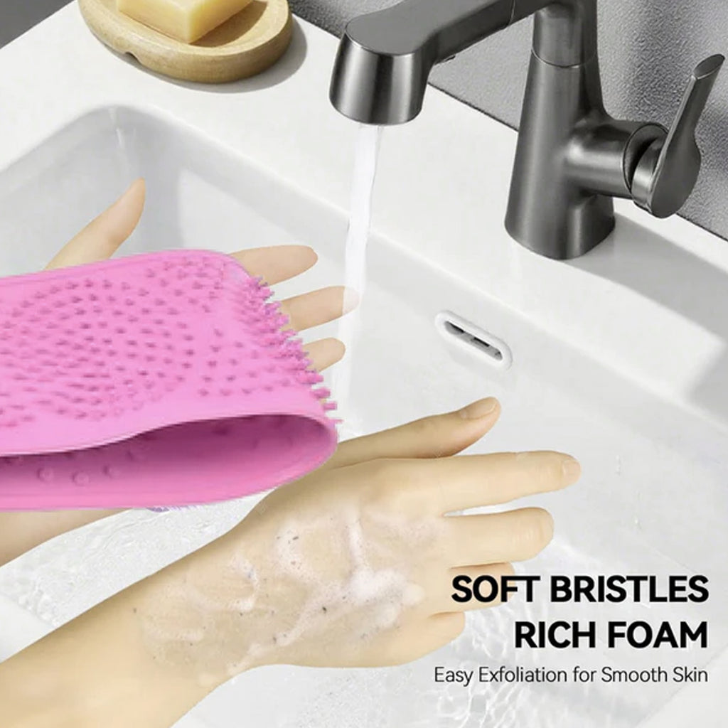 Premium Silicone Back Scrubber Belt  Body Exfoliating Bath Brush