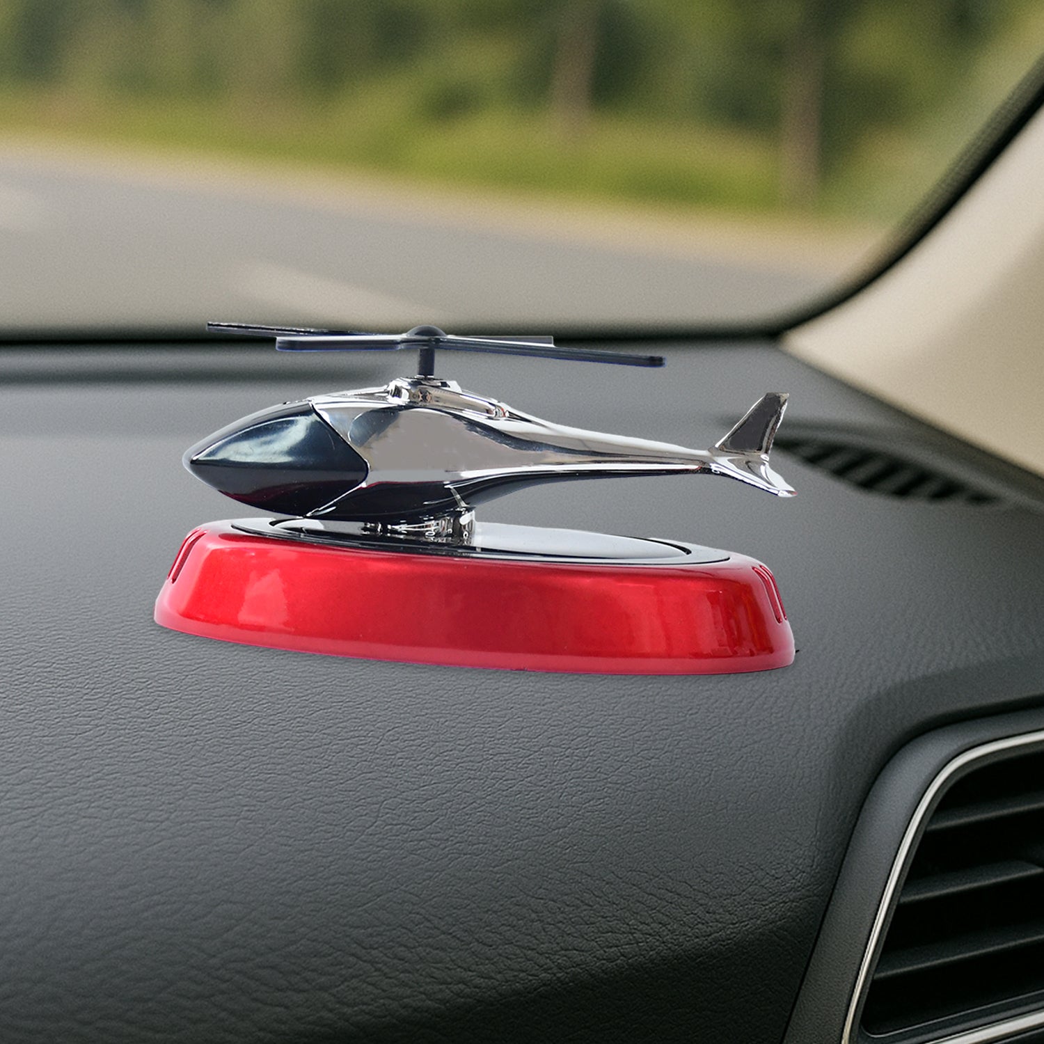Solar-powered Rotating Helicopter Car Air Freshener